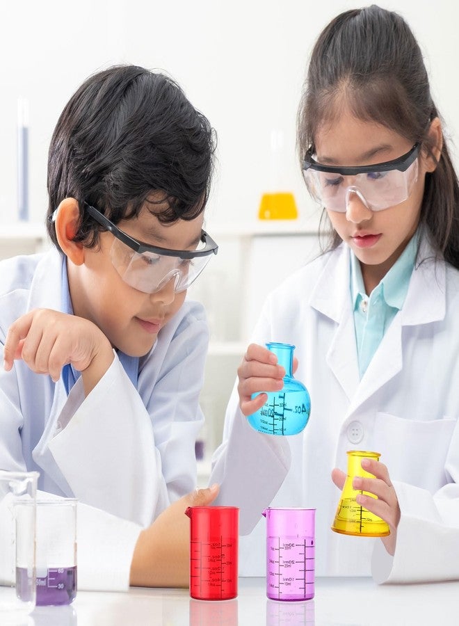 LaRandom 8 Pcs Science Measuring Flask Set for Kids, Graduated Cylinder 30ml Plastic Beakers Science Kits for Kids Ideal for DIY and Lab Experiment, Chemistry, Studies - Image 4